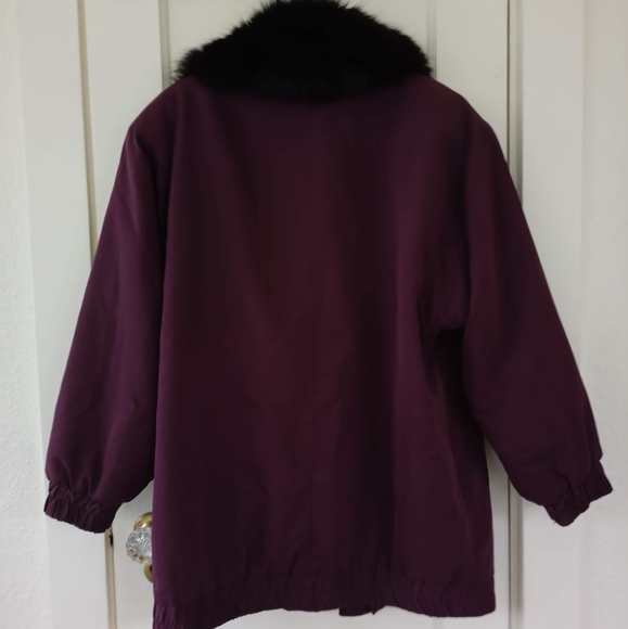 Anne Klein vintage purple parka coat size XS - Picture 2 of 12